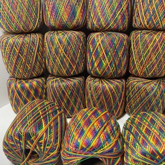 18 Spools Aunt Lydia's Crochet Thread Mexicana Rainbow - Picture 12 of 13